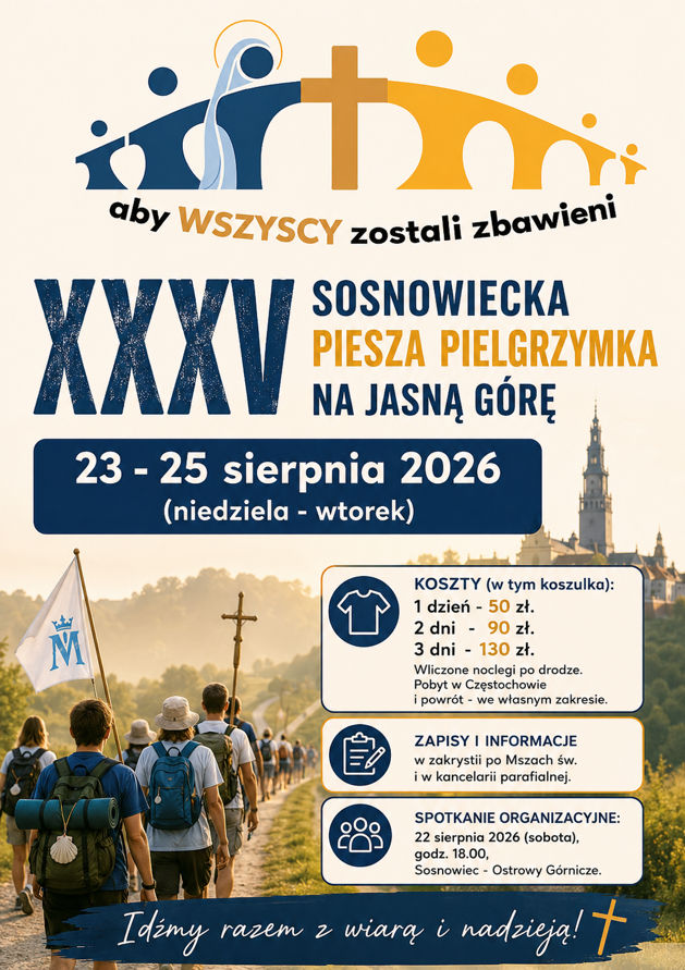 Ruszają zapisy na pielgrzymkę! Ruszają zapisy na pielgrzymkę!