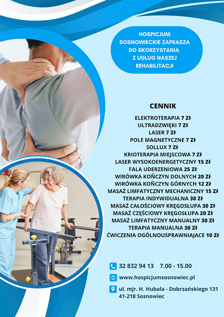 Oferta rehabilitacyjna Hospicjum