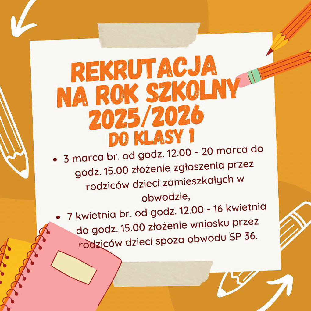 Rekrutacja dl klasy I!